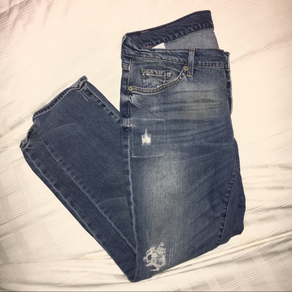 High-Waisted Straight-Leg Jeans